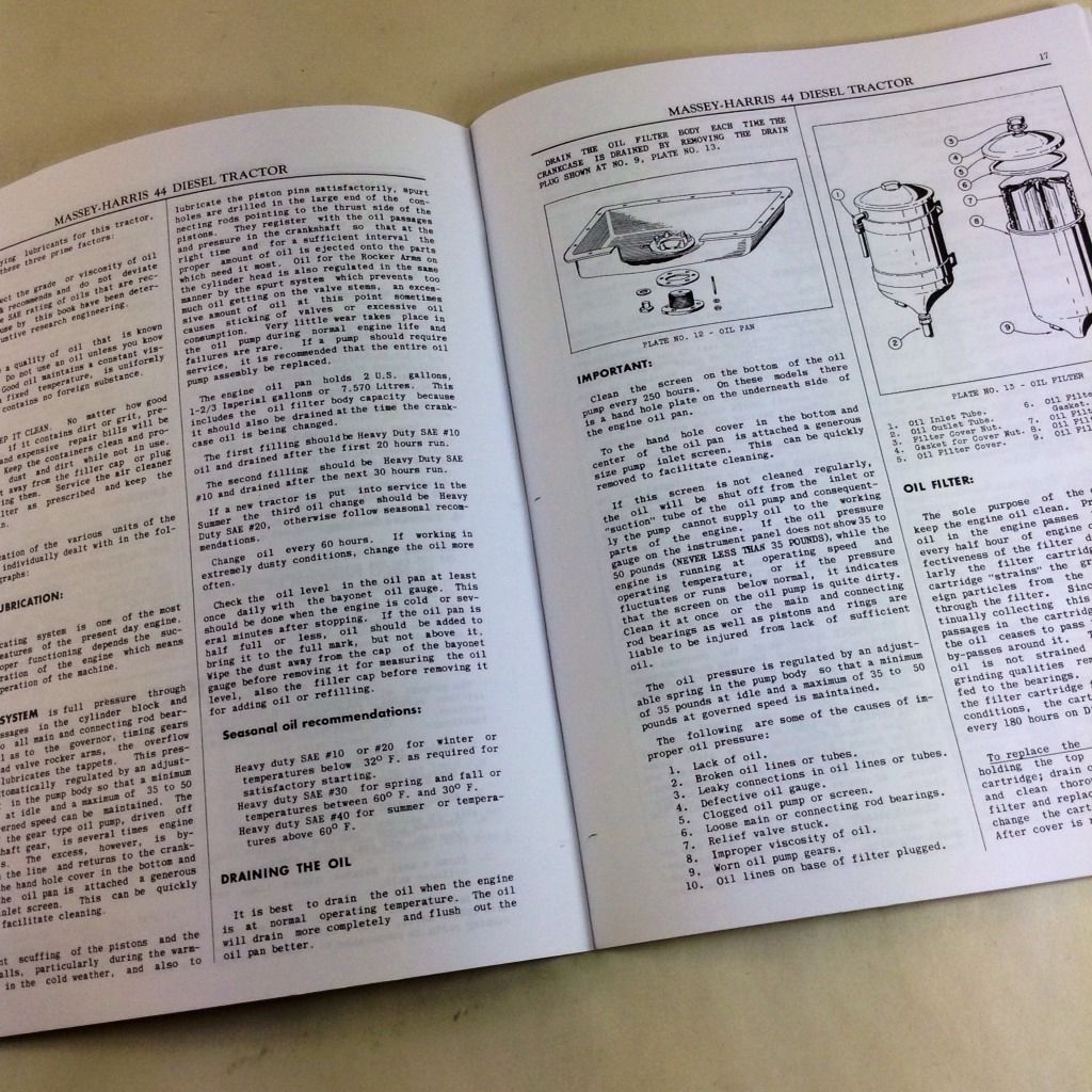 Massey Harris 44 Diesel Tractor Service Repair Parts Owners Operators Manuals