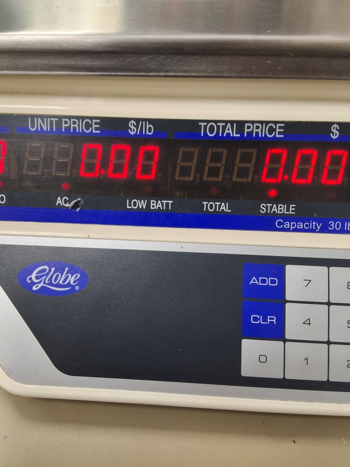 Globe GS30 Price Computing Scale 30lb x 0.01lb – NTEP Legal for Trade – Dual LCD
