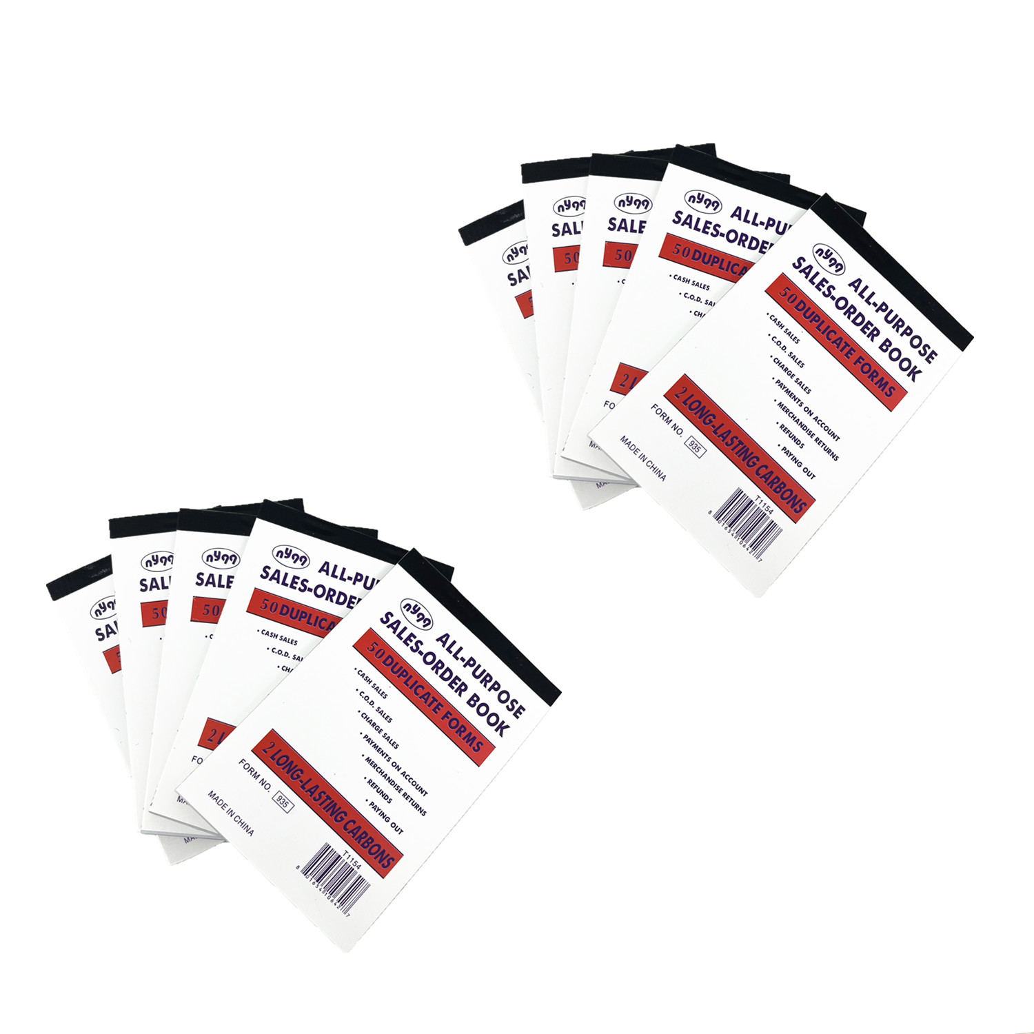 10 Pack Sales Book Order Receipt Invoice Carbonless Copy 50 Sets 4.25″ X 6.5″