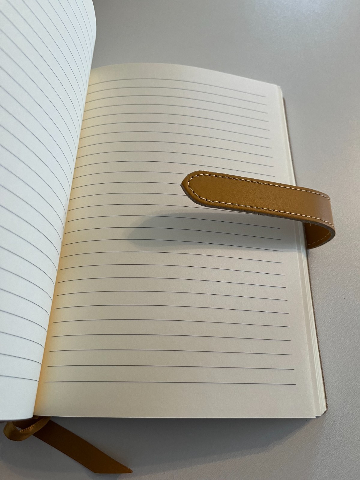 Never Used Barnes & Noble Dark Mustard Yellow Leather Journal Hand Made in Italy