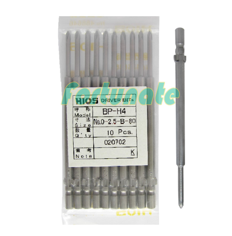 10PC/bag NEW FOR Screwdriver head BP-H4 No.0-2.5-B-40/60/80/100/120