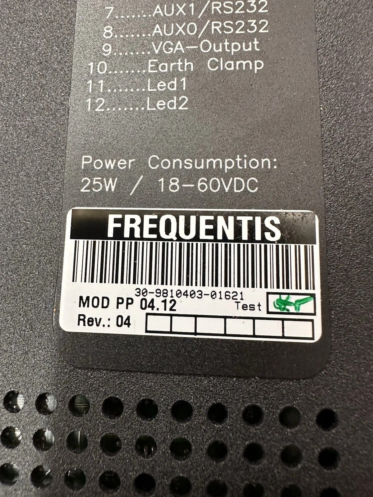 12″ Touch Screen LCD Entry Device Monitor Frequentis 30-9810403