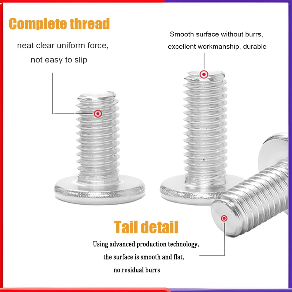 1/4-20×1/2 Flat Head Hex Socket Cap Screws Bolts,304 Stainless Steel Fully Threa