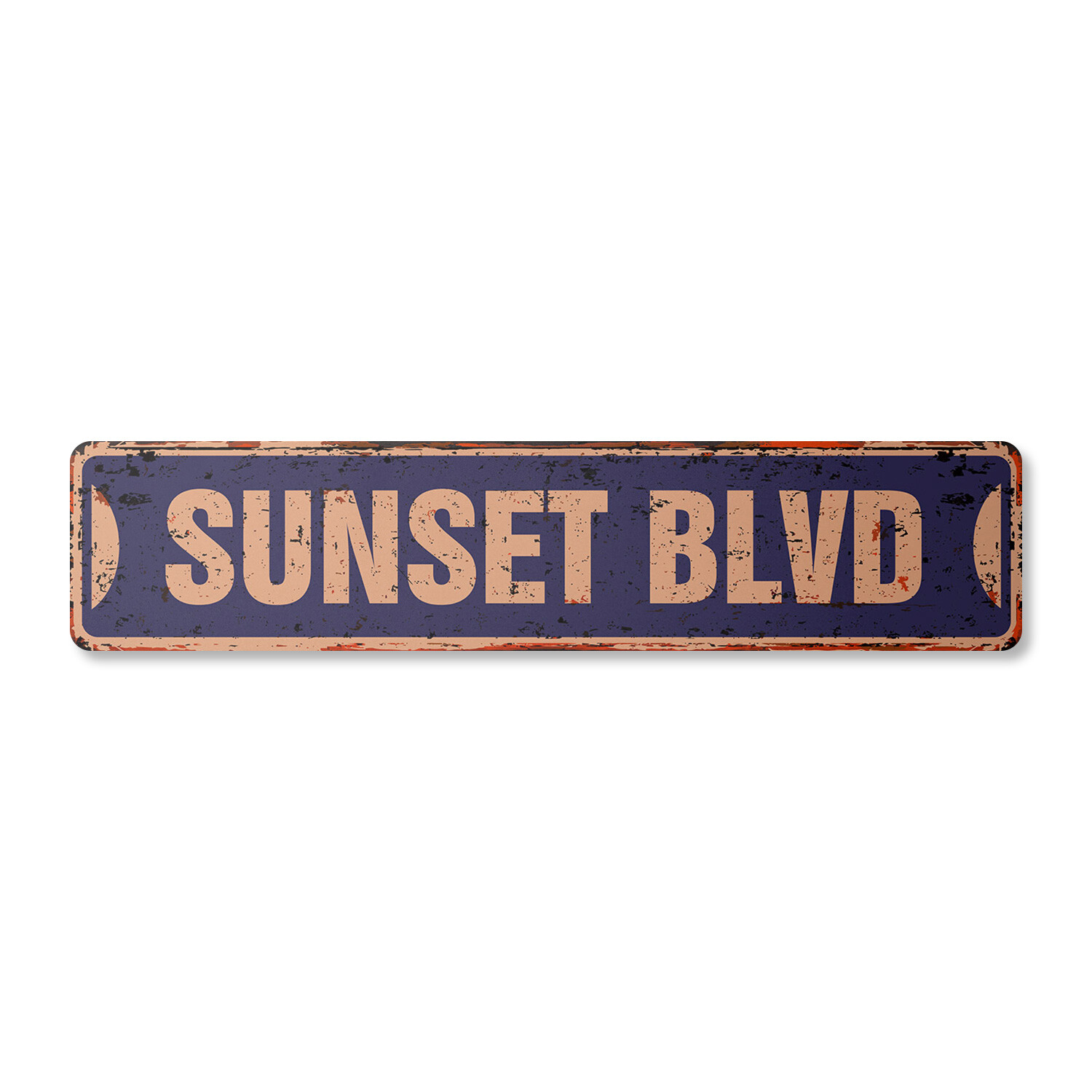SUNSET BLVD Vintage Street Sign los angeles california Hollywood LA