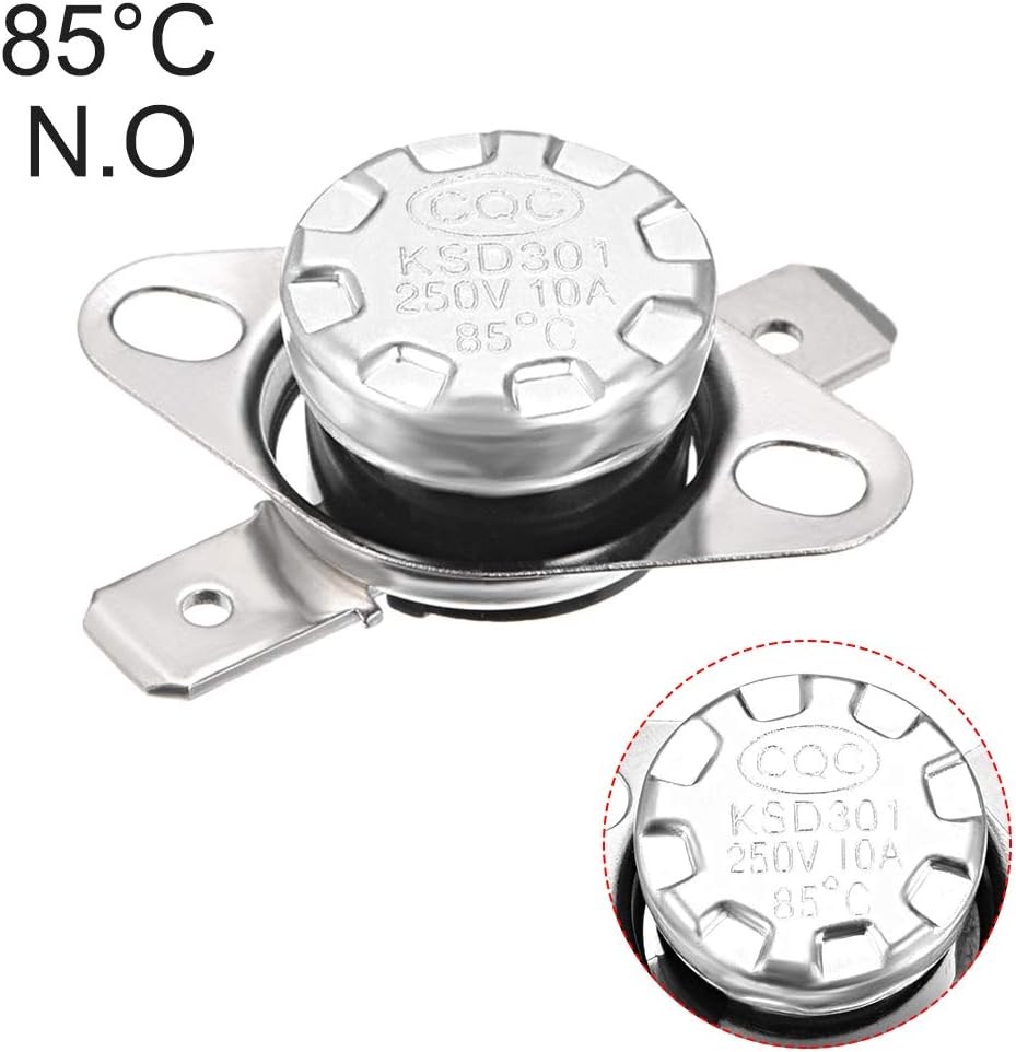 KSD301 Thermostat 85°C 185°F 10A Normally Open N.O Adjustable Snap Disc