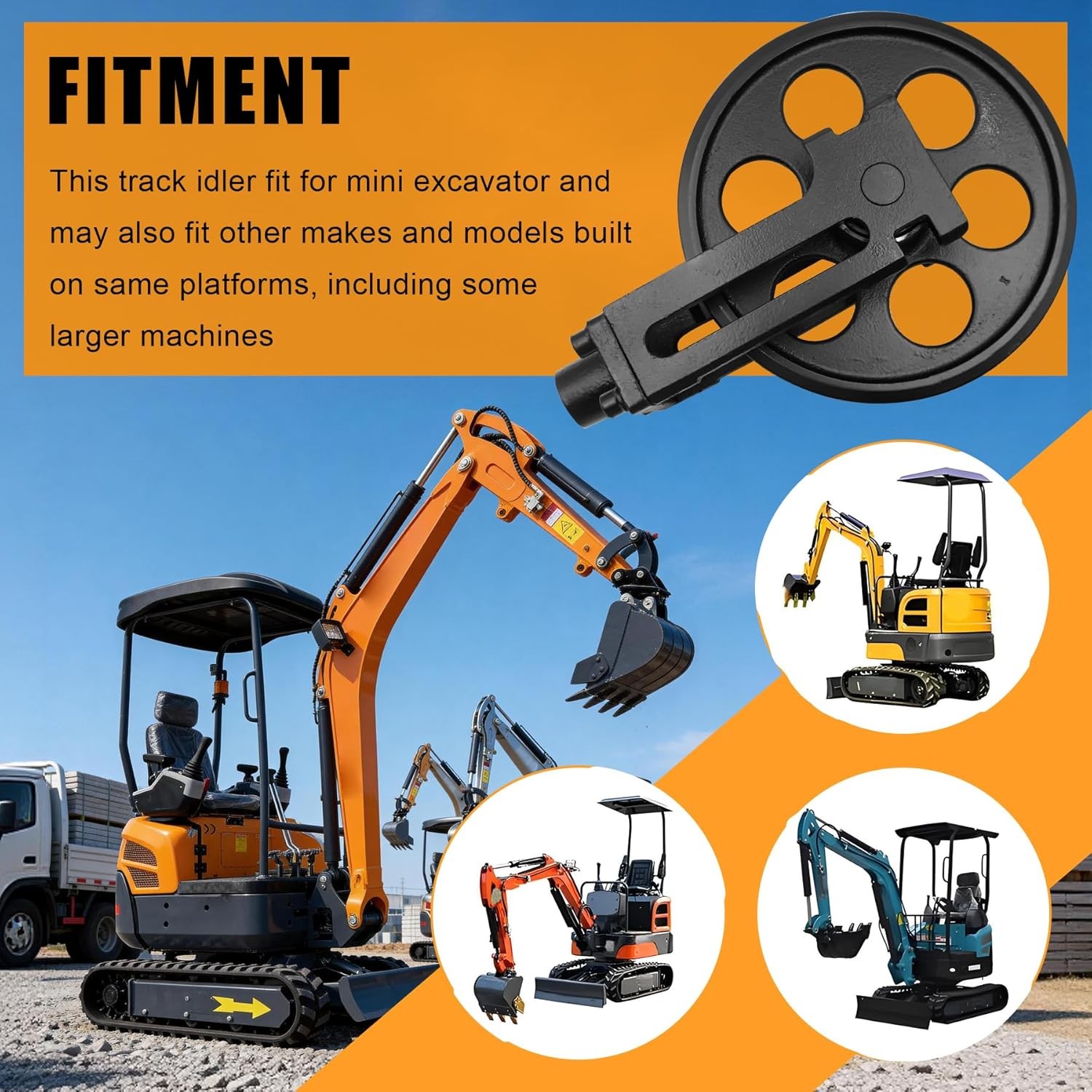 New Front Idler Assembly for Mini Excavator ISDZJL-H12 2025 Steel