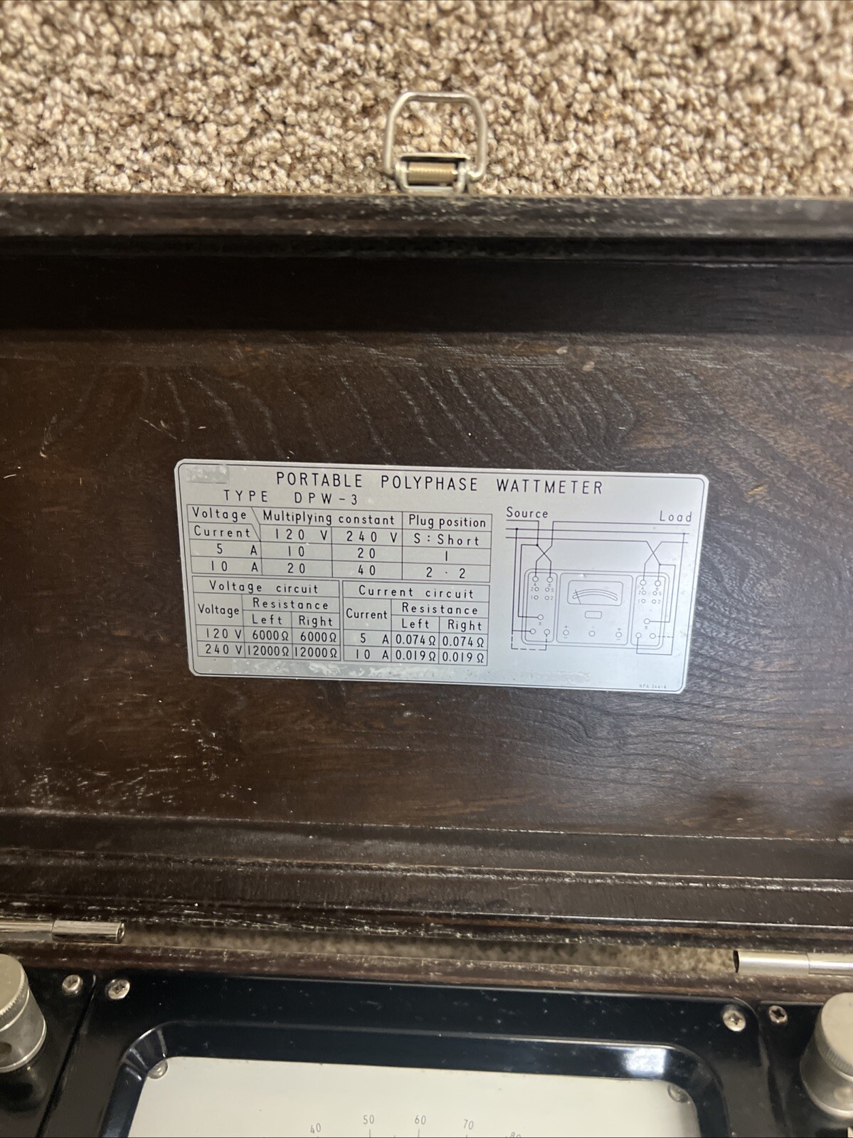 Hallmark Standards Portable Polyphase Wattmeter Vintage