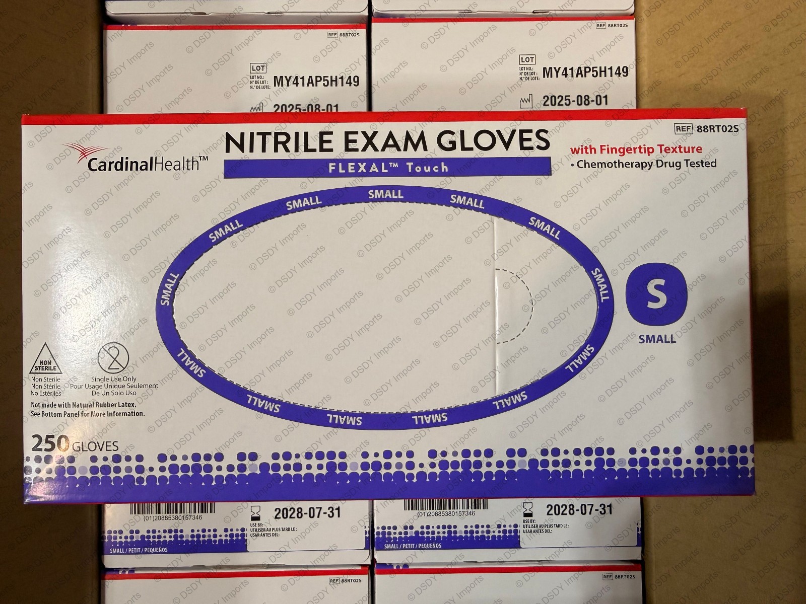 2500 SMALL HALYARD NITRILE STERLING SG EXZAM GLOVES (1xCASE) powder & latex free