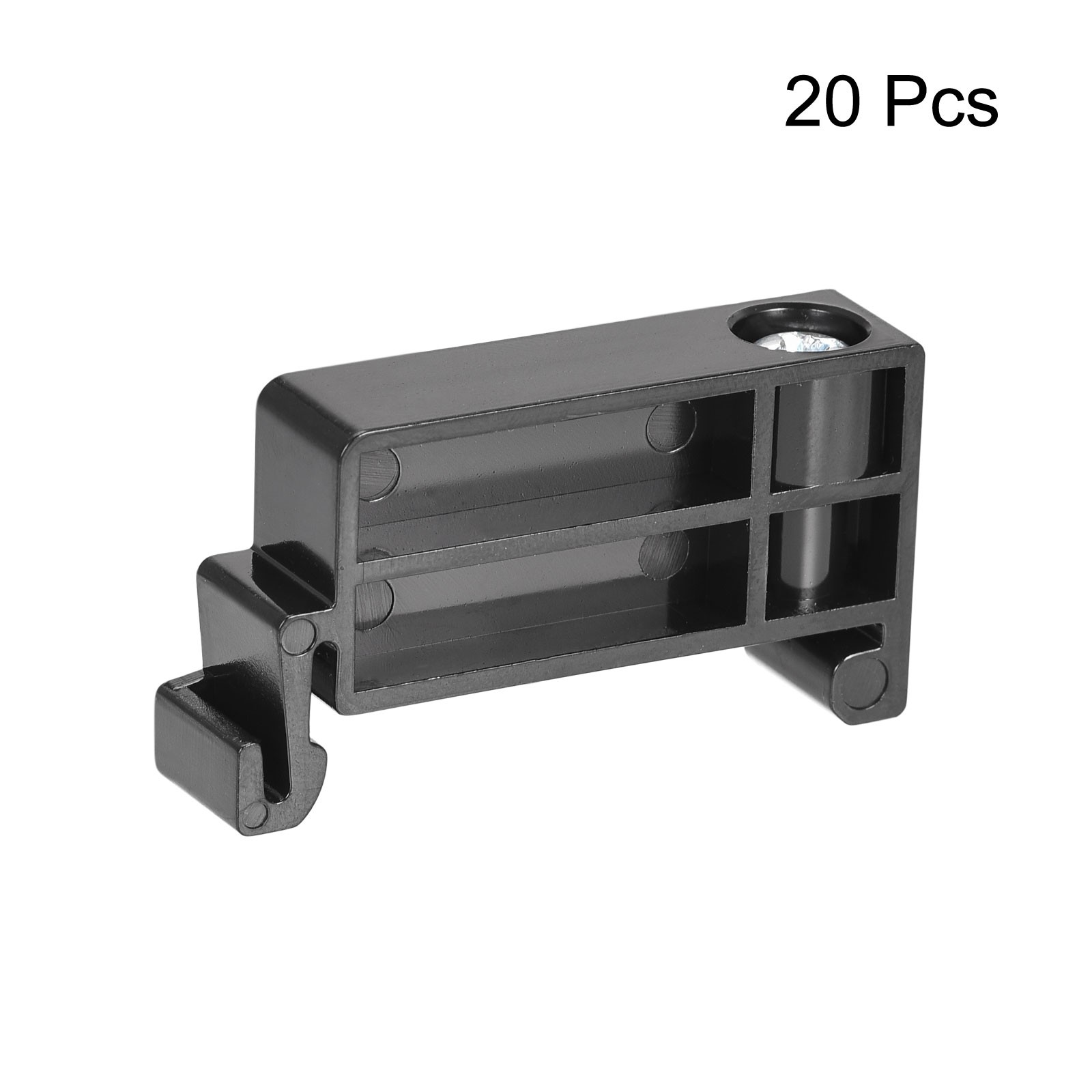 DIN Rail Mount Terminal Blocks End Stopper Clamp Black TBR-F Pack of 20