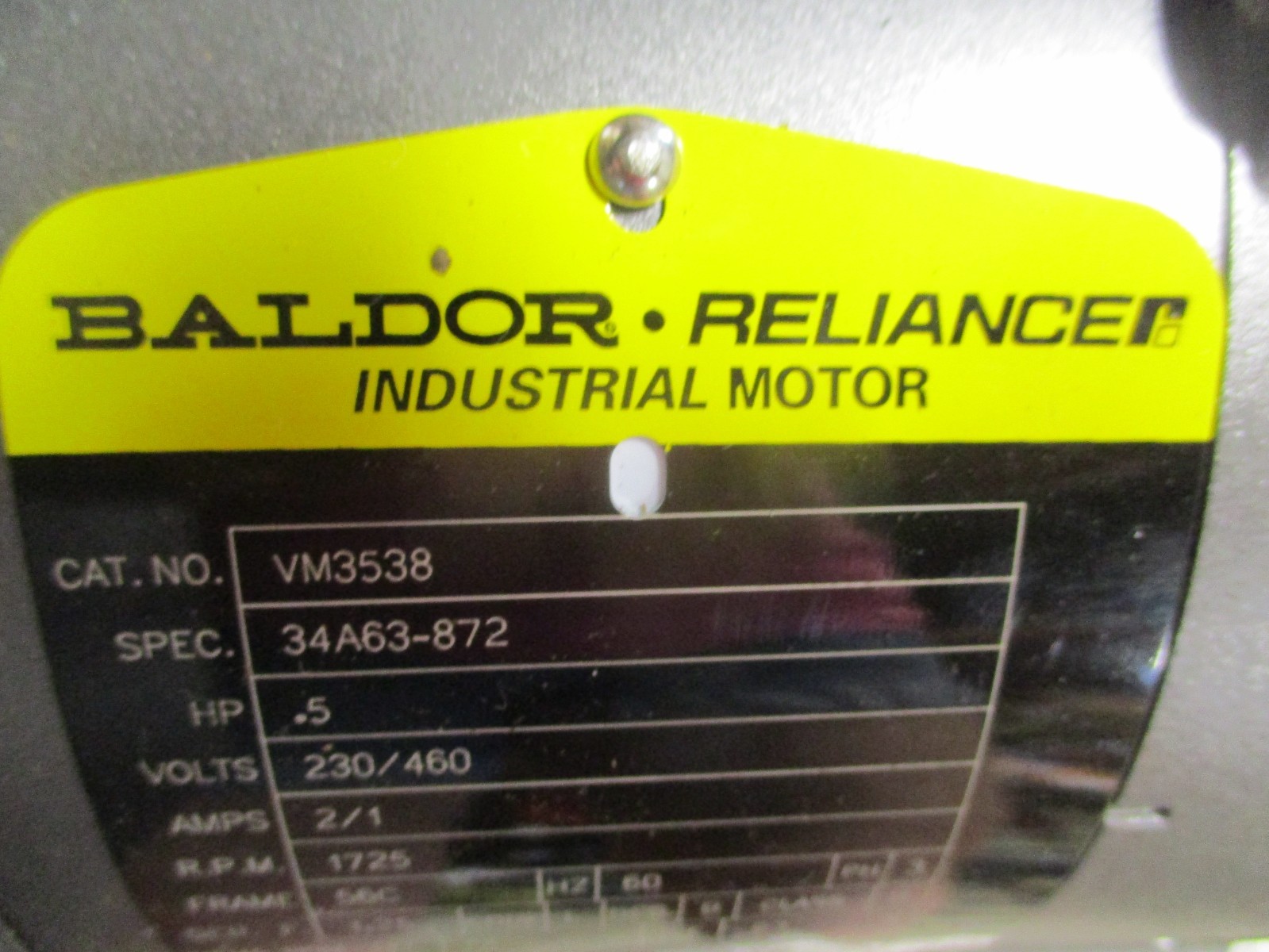 Baldor Reliance VM3538 Motor