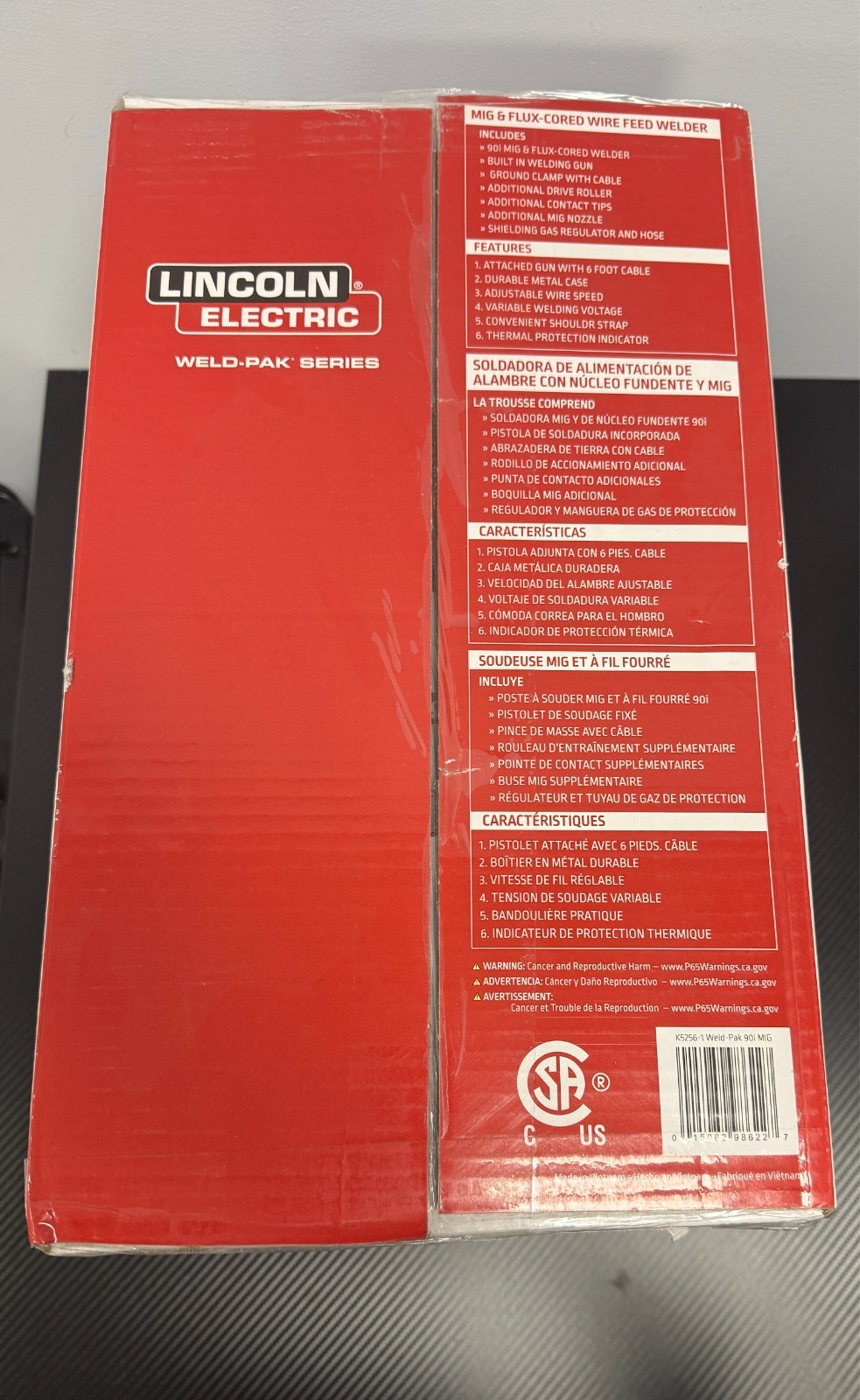 Lincoln Electric WELD-PAK 90i MIG Flux-Cored Wire Feeder Welder K5256-1