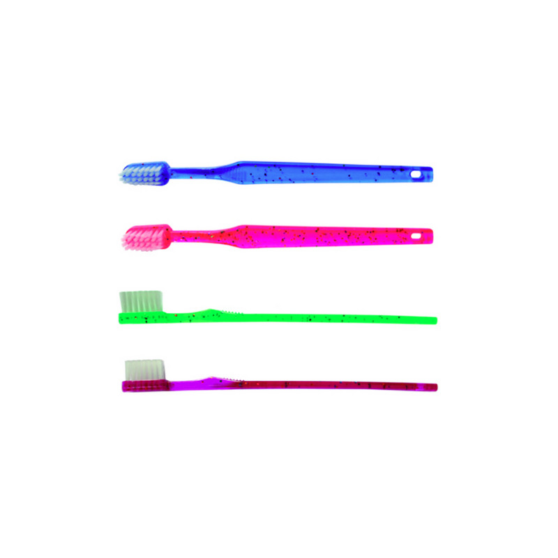 ORALINE CHILD CLEAR SPARKLE TOOTHBRUSH STAGE 1 – 4 ASSORTED COLORS, 144/CASE