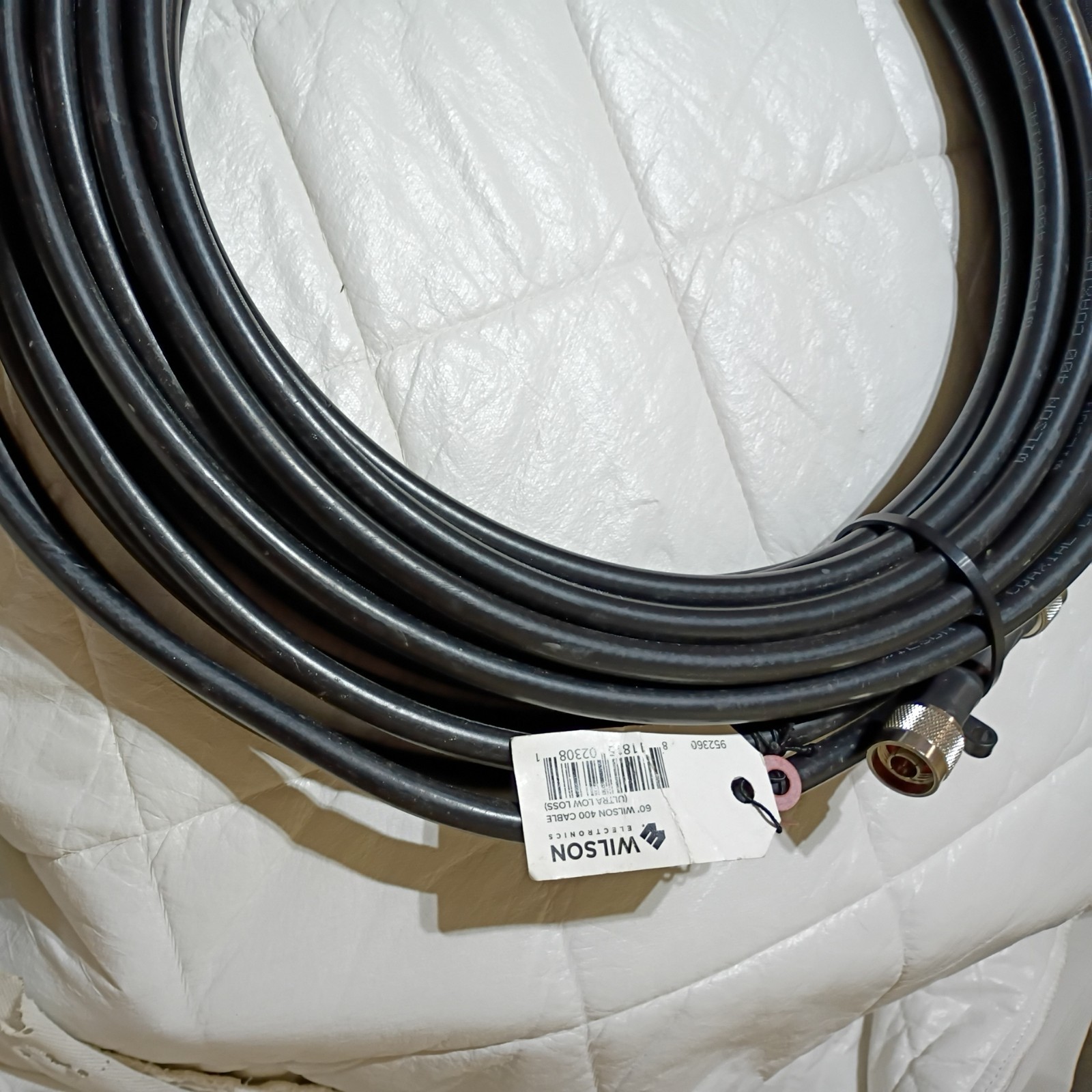 60 ft. Wilson-400 50-Ohm Ultra Low-Loss Coax Cable N-Male – LMR400 #952300