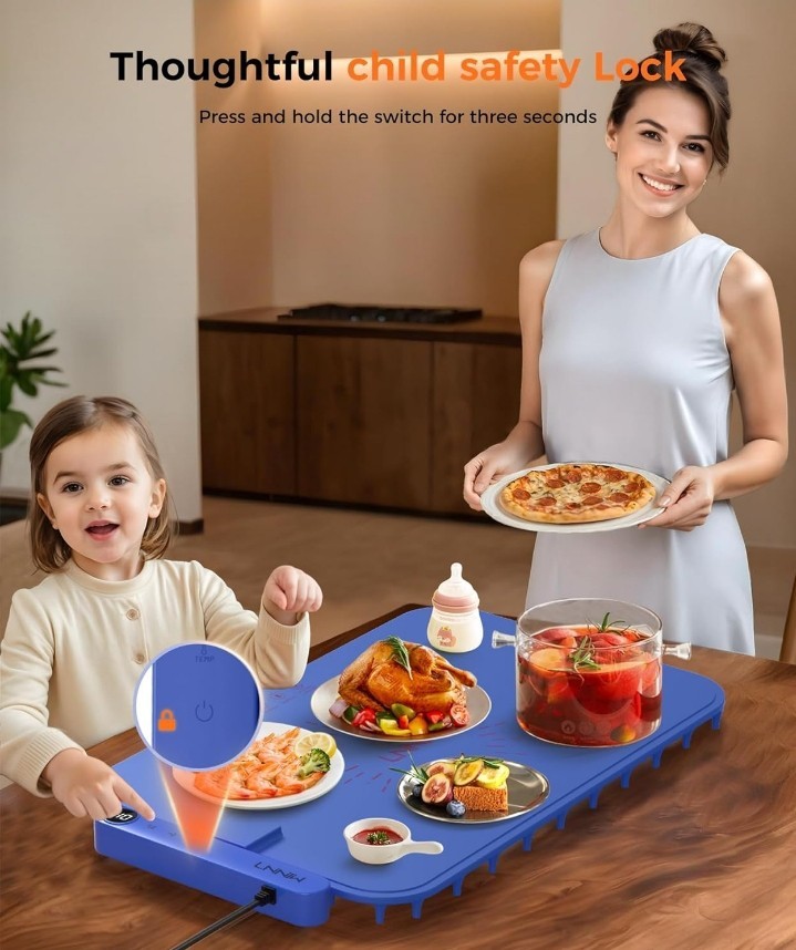 Waterproof Food Warming Mat, Color-Changing Electric Heating Tray …. …….C1