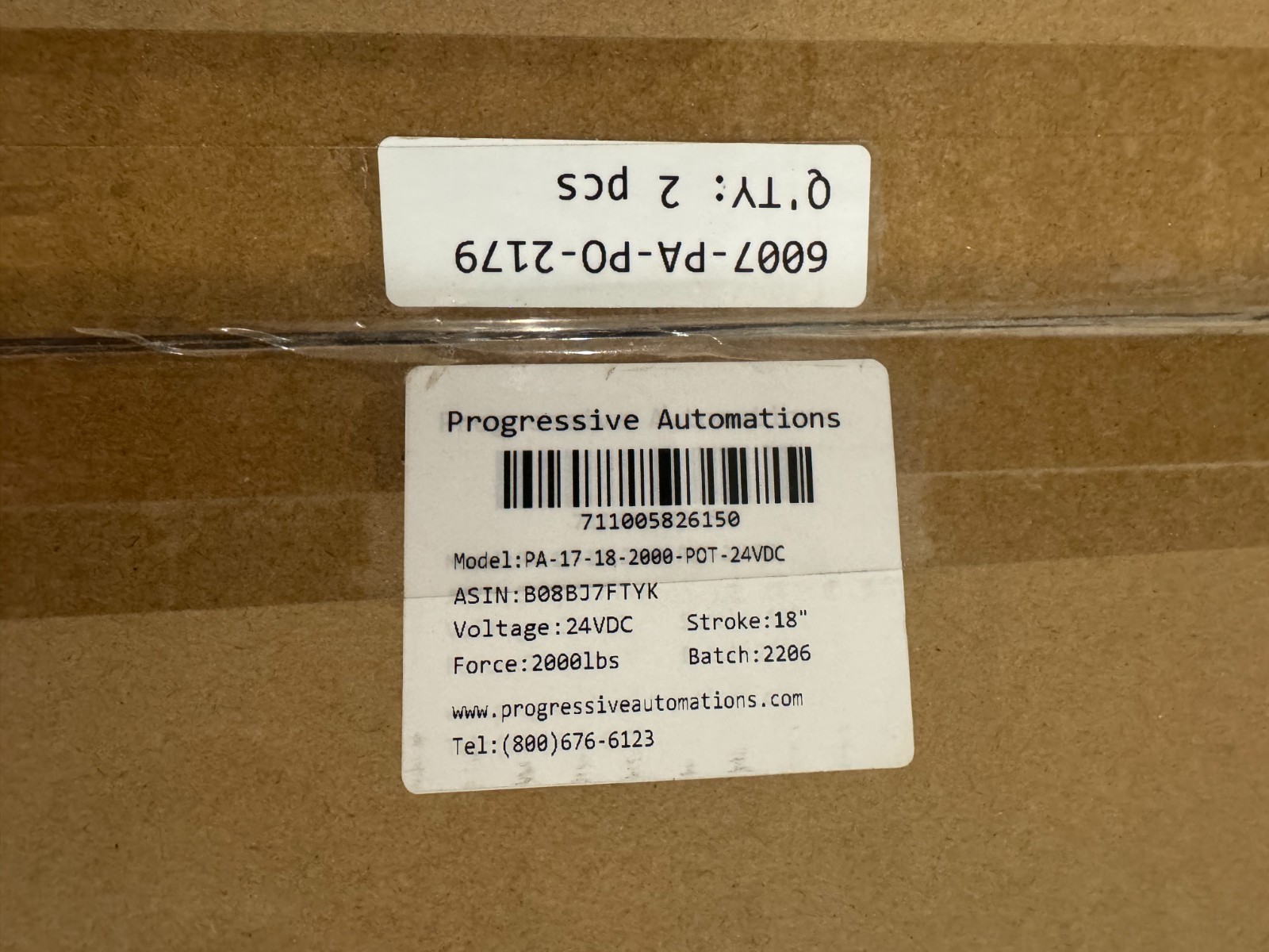 Progressive Automations Heavy Duty Linear Actuator PA-17-18-2000-POT-24VDC