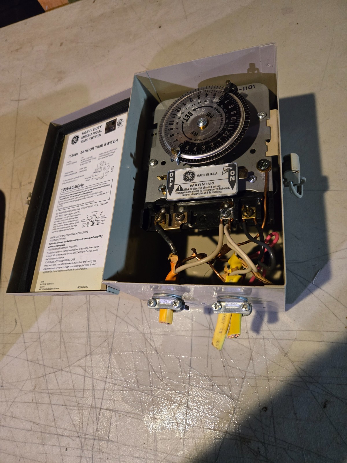 🙌 GE GENERAL ELECTRIC 40 AMP HEAVY DUTY MECHANICAL 24 HOUR TIME SWITCH 15306