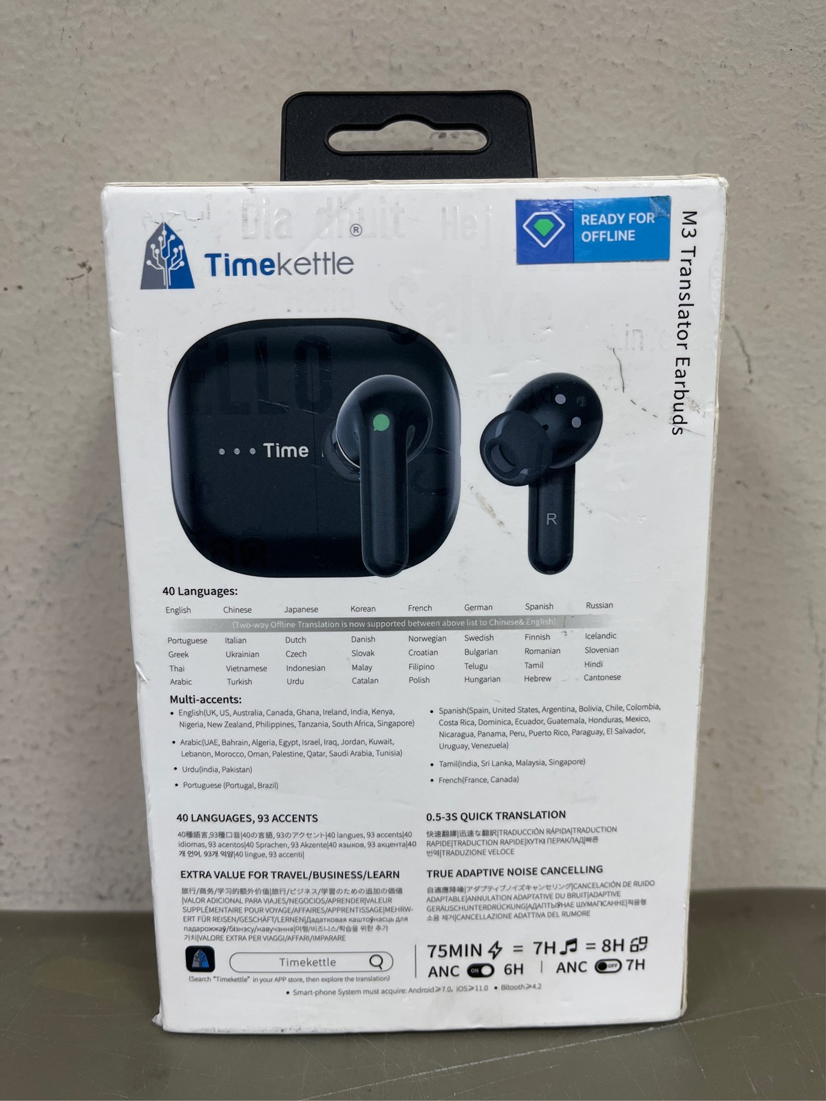 Timekettle M3 3 in 1 Language Translation Earbuds,43 Languages & 96 Accents