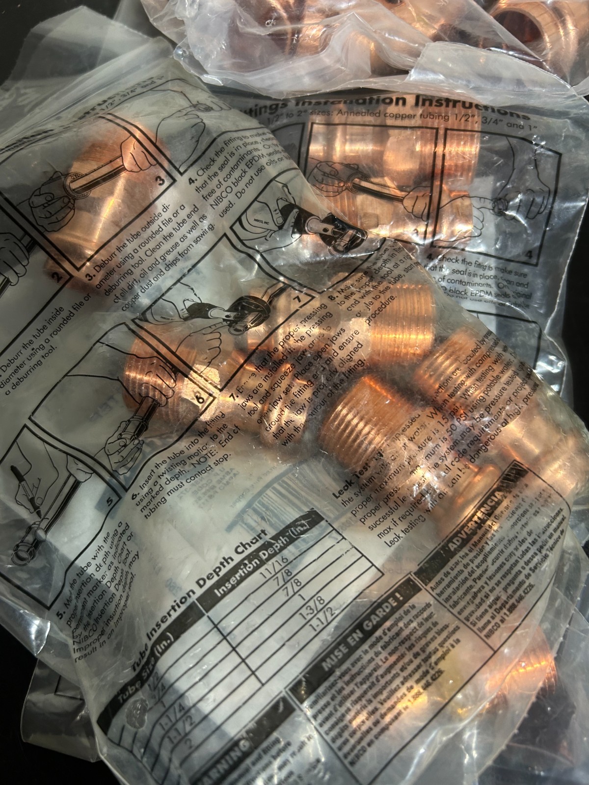 125 – NIBCO VIEGA PROPRESS COPPER PRO PRESS FITTINGS 3/4″ NIB. MADE IN USA
