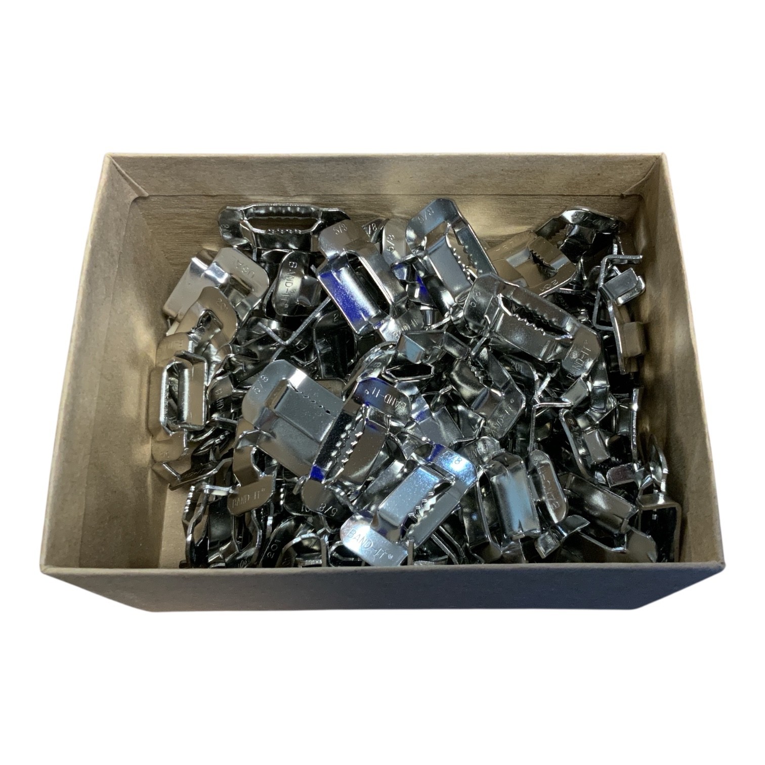 BAND-IT C25599 201 Stainless Steel Ear-Lokt Buckle, 5/8″ Width, (100 per Box)