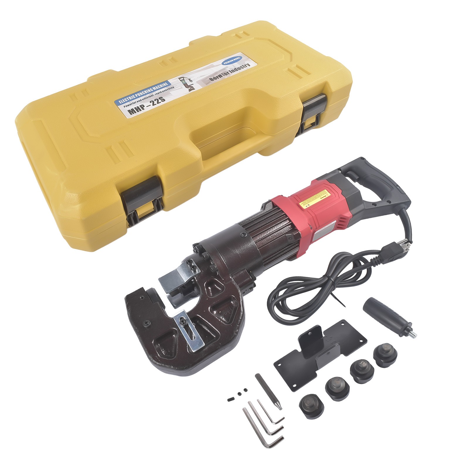 110V Electric Hydraulic Hole Puncher MHP20 22 Ton Punching Tool for Steel Copper