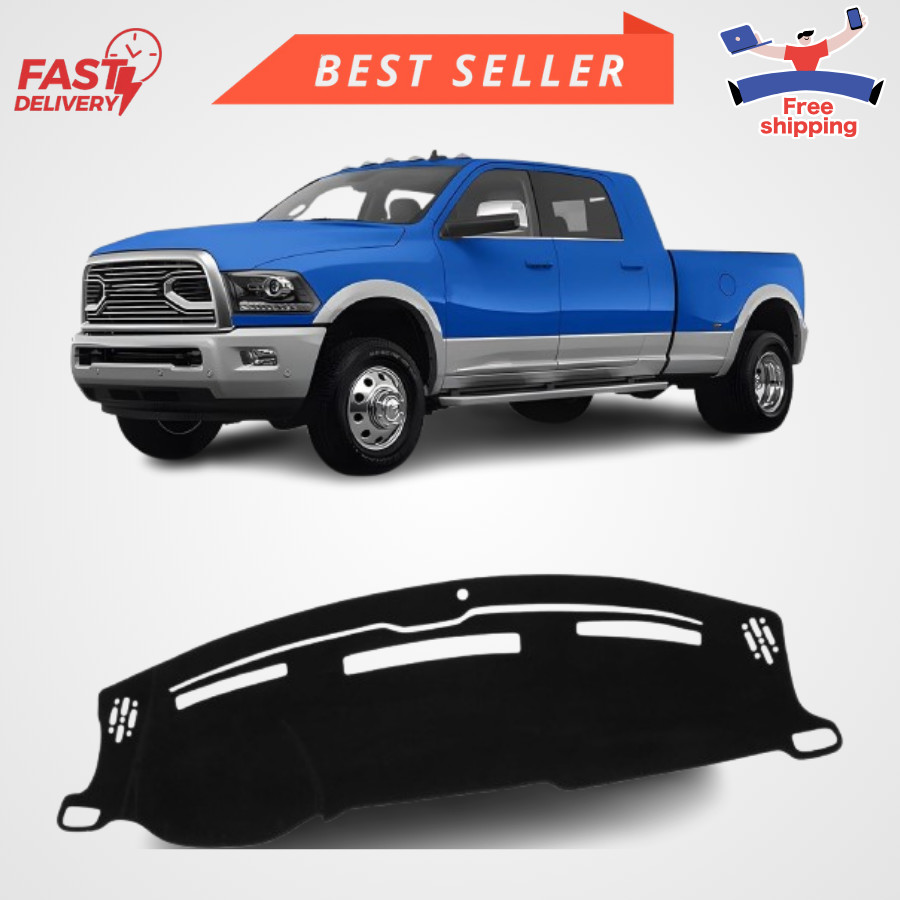 Dash Cover for 2009-2018 Dodge Ram 1500 2500 3500 Non Slip Dashboard Mat KUST
