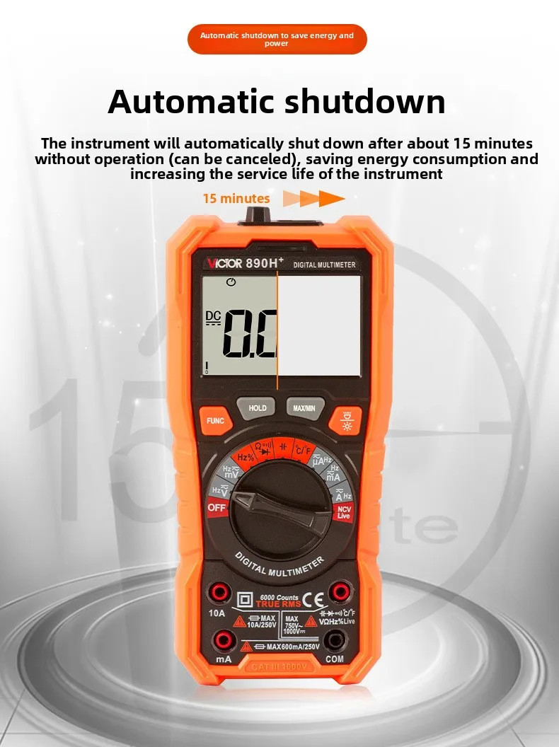 Digital Multimeter Auto Range AC DC Voltage Tester High Precision Multi Meter