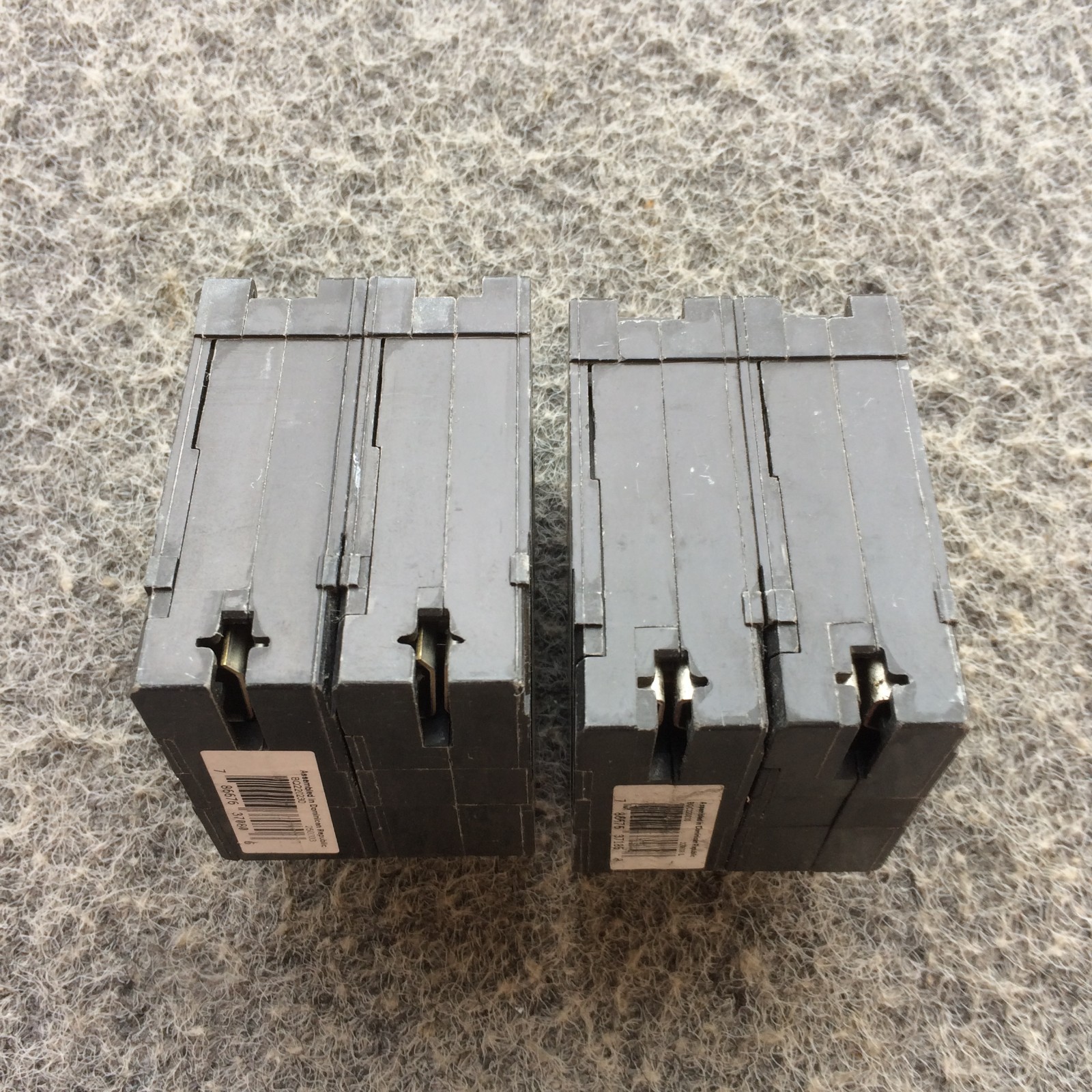 Lot of 2 Eaton Quad 2 Pole 20A BQ220230 & BQC22030 Common & Non Common Trip NOS