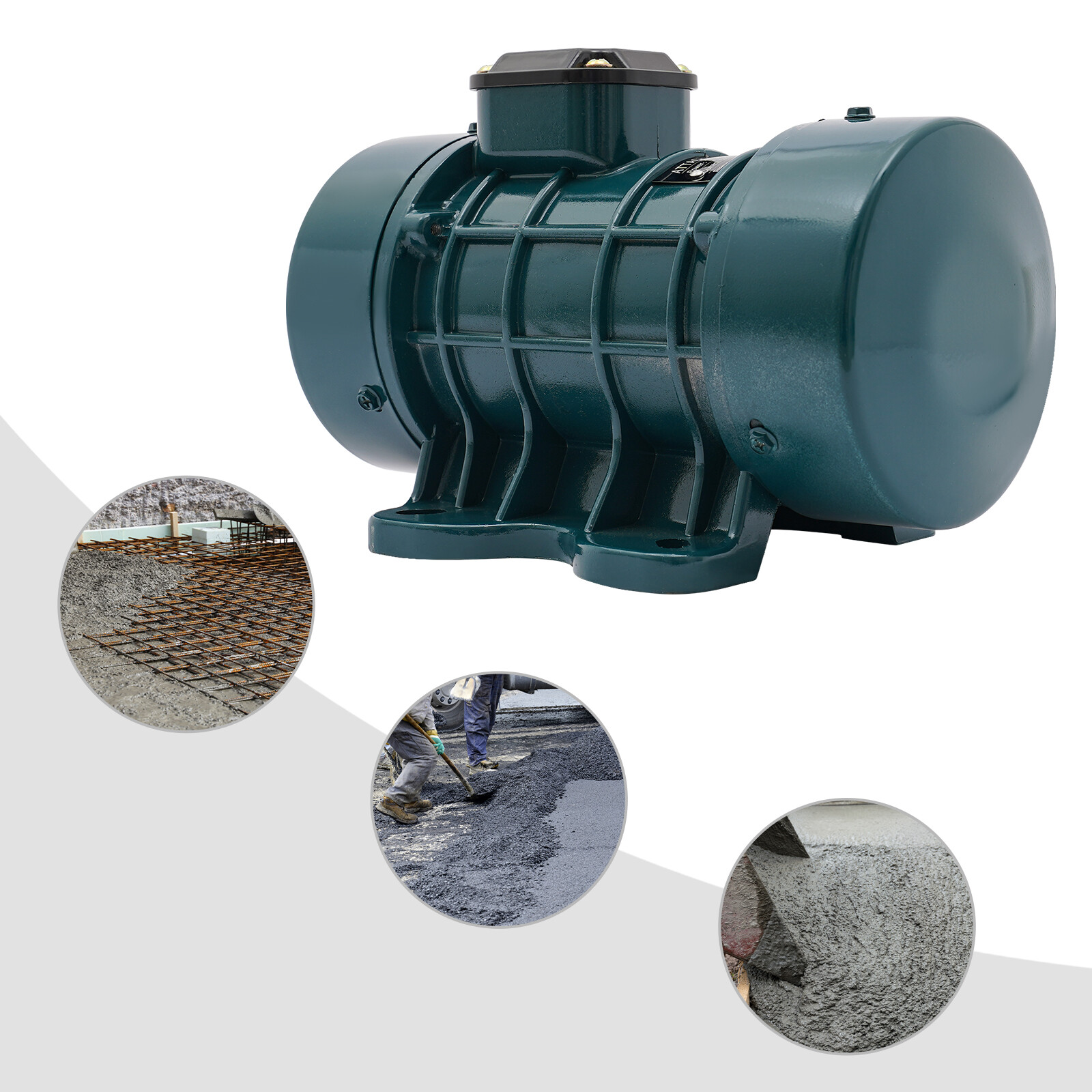 High-Performance Dark Green Concrete Vibration Motor – 250W Aluminum Design