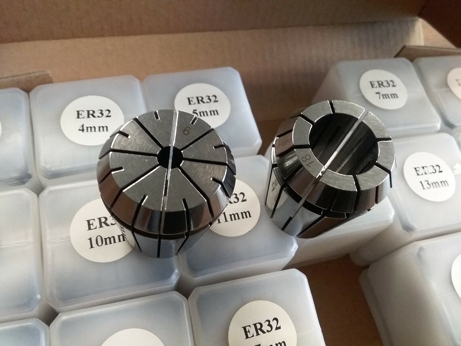 18pcs ER32 metric collet set, collets 3mm – 20mm, 0.008mm TIR #ER32-SET18M-NEW