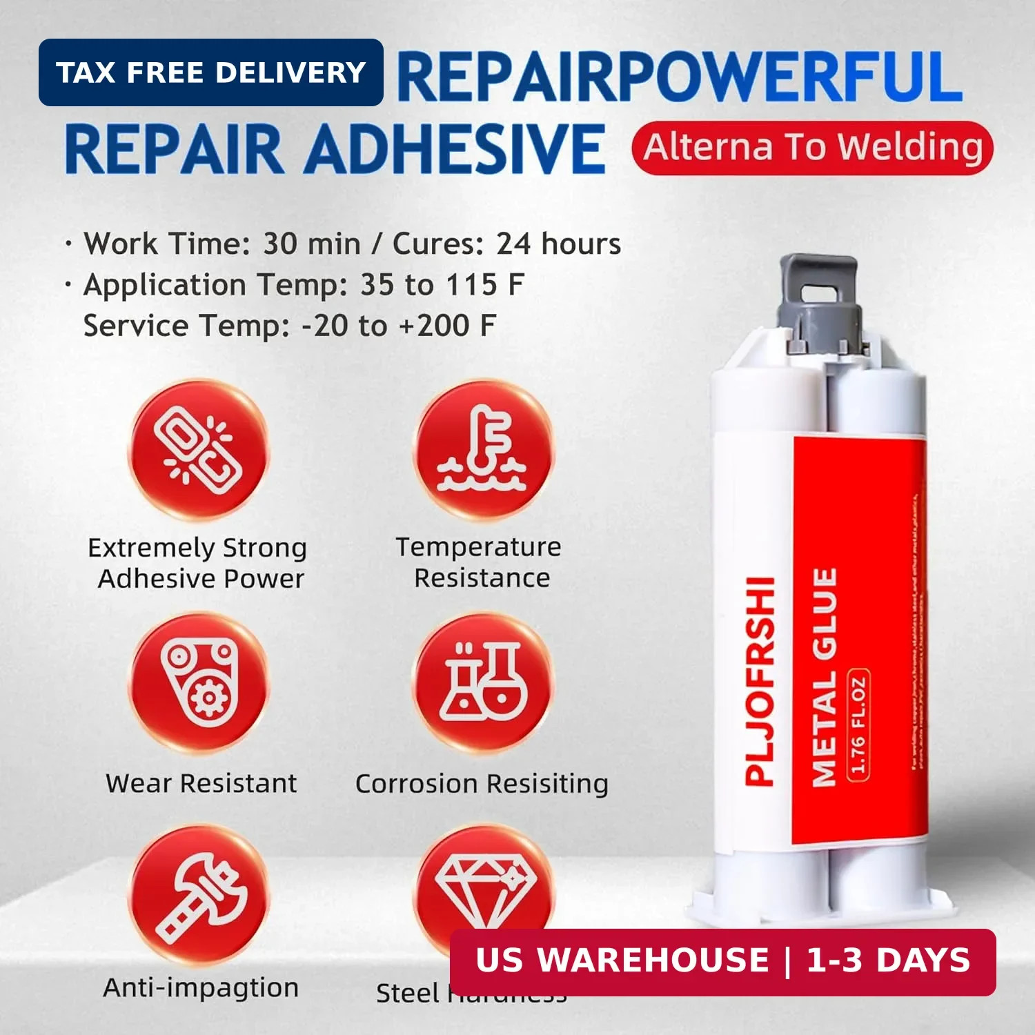 Metal Glue,Heavy Duty Welding,Epoxy Glue,Exhaust Leak Repair，Car Automotive f…