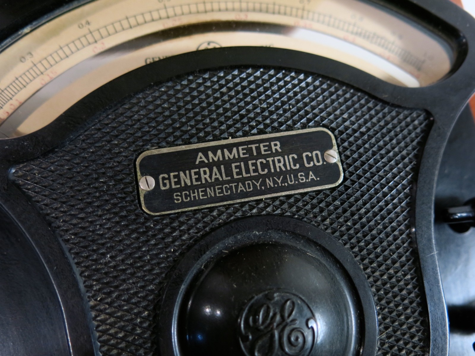 Vintage 1929 GE Alternating Current Ammeter — Type P-3 — Refinished Mahogany Box