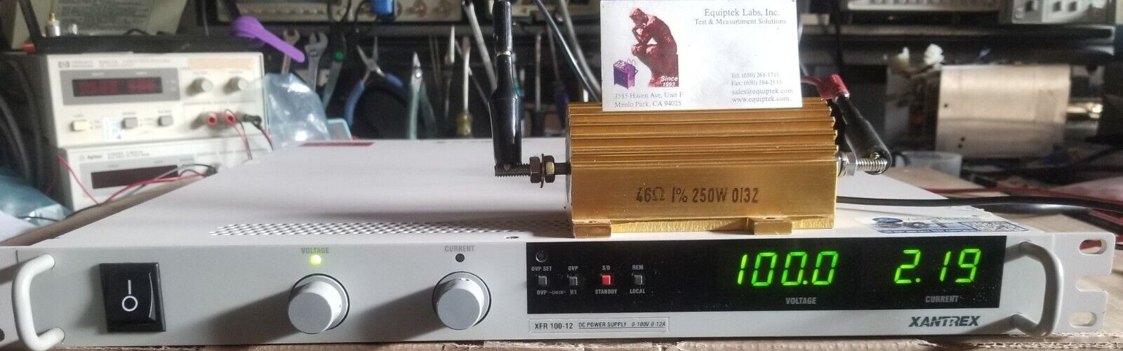 Adjustable 100V DC power supply 12A 1200W FULLY TESTED 19″ 1U high Xantrex XFR