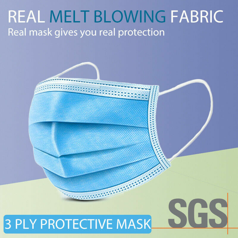 50 Disposable Face Mask 3-ply Mouth Cover Medical Surgical Dental Mask 50 Masks