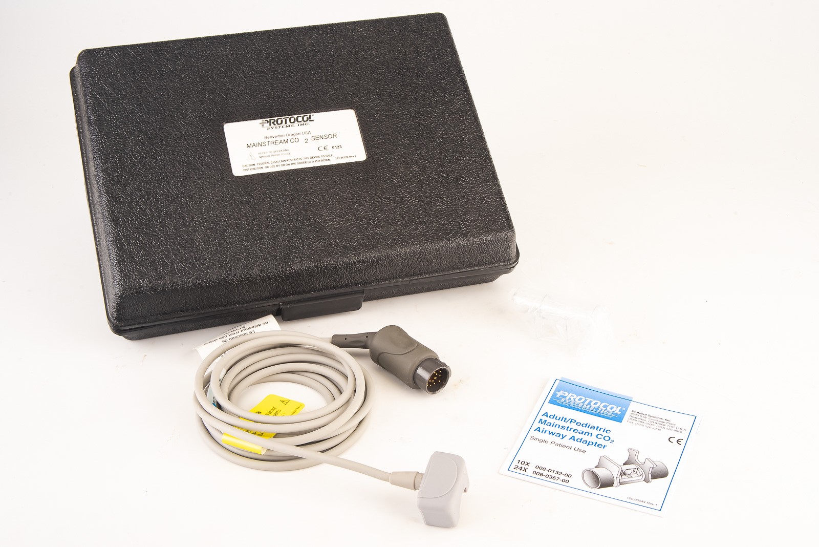 Protocol Mainstream CO2 Sensor 008-0502-00 With Airway Adapter 008-132-00