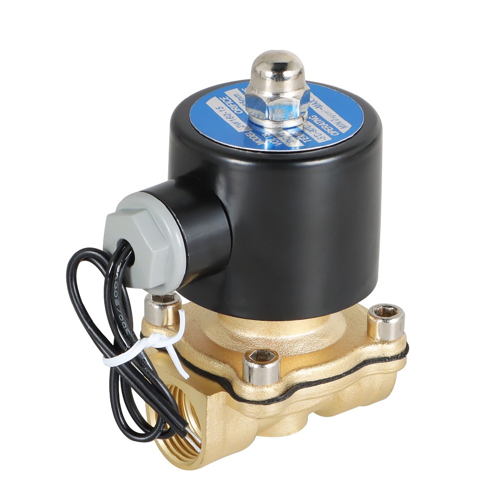 1/2-inch 12V DC Brass Electric Solenoid Valve NPT Gas Water Air Normally Closed