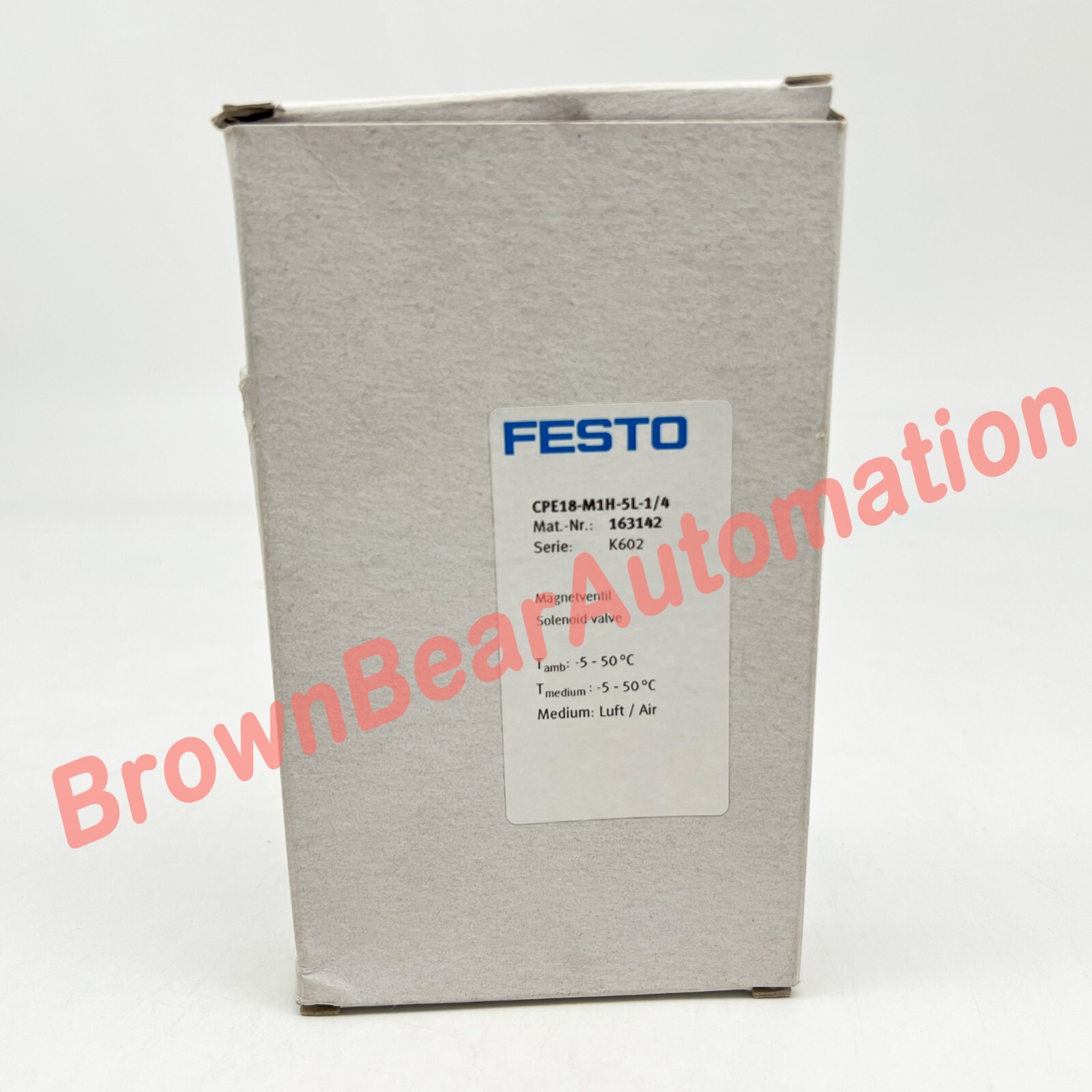 In Stock Newest In Box Original FESTO 163142 CPE18-M1H-5L-1/4 Solenoid Valve #US