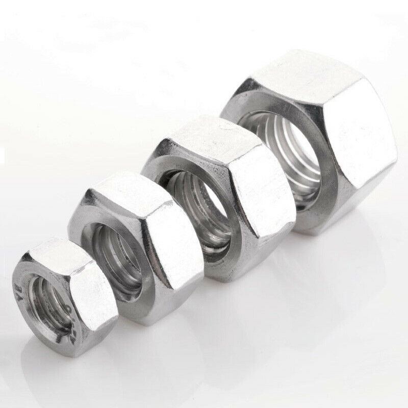 M2 – M24 Hex Nuts 304 Stainless Steel Hexagon Screw Nuts For Electronics DIN934