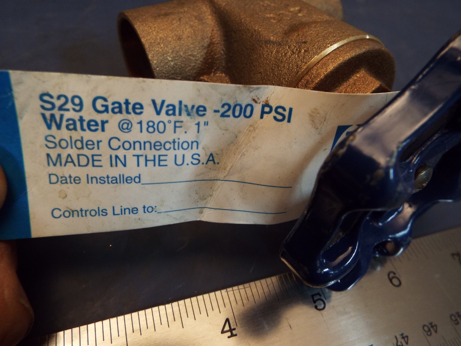 Nibco S29 1 Gate Valve, 1 In., Solder / Sweat , Bronze