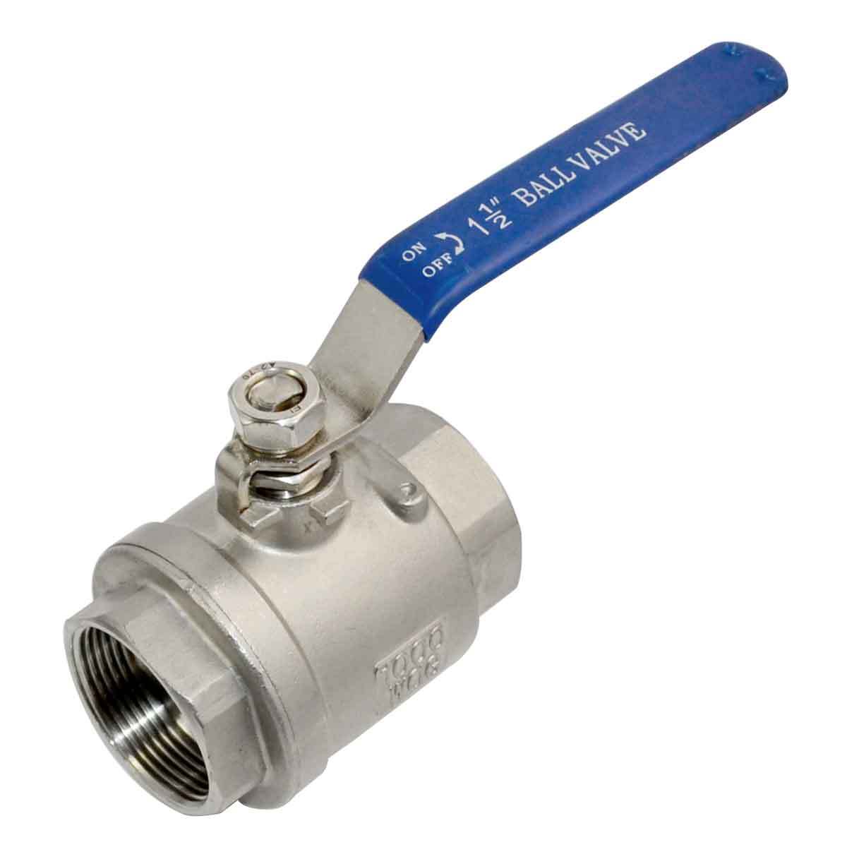 US stock 1-1/2″ 1.5 inch NPT Threaded Full Port Ball Valve Stainless Steel SS316