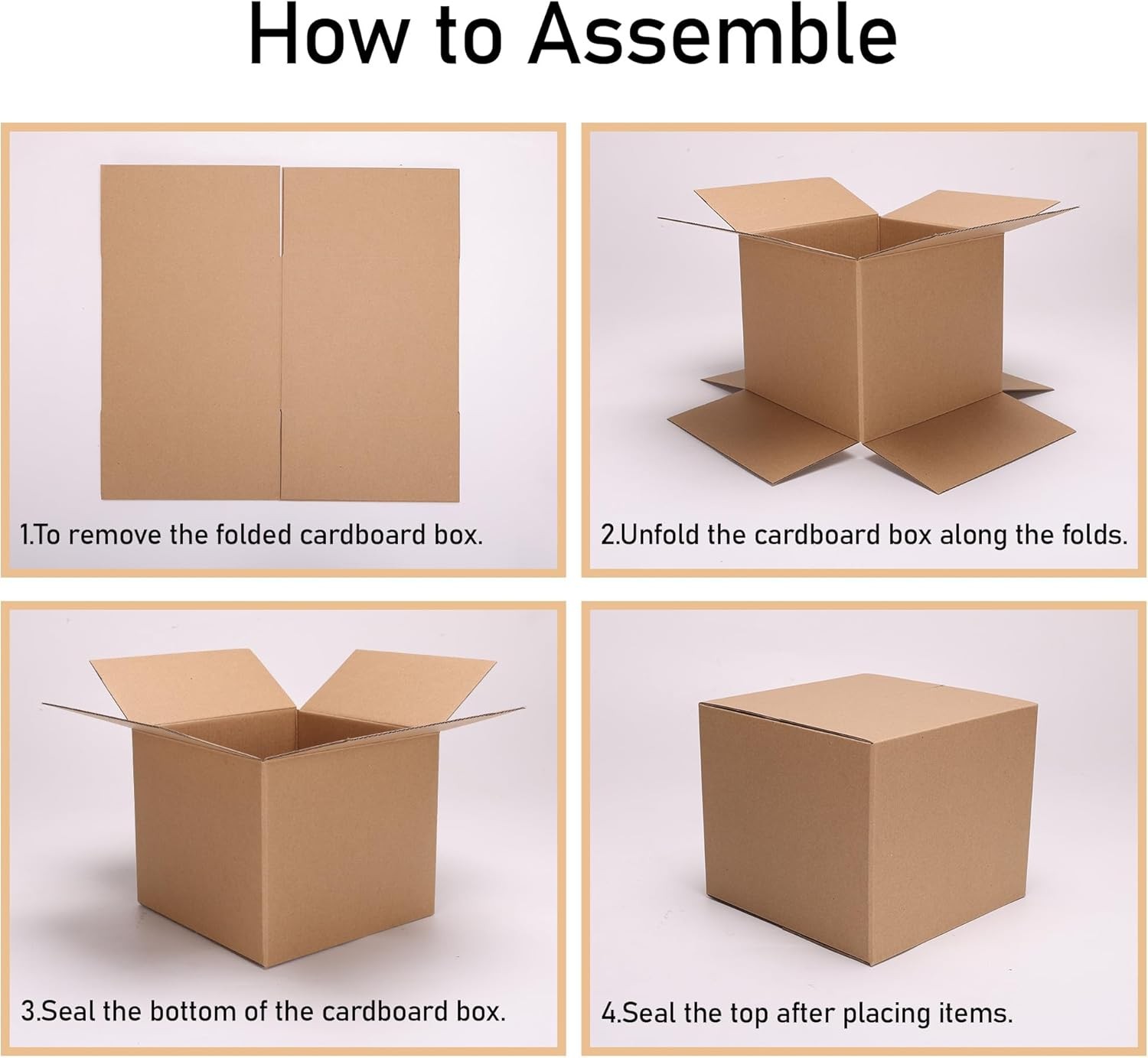 40 Pack 7x7x6 Corrugated Shipping Boxes Packing Mailing Moving Cartons