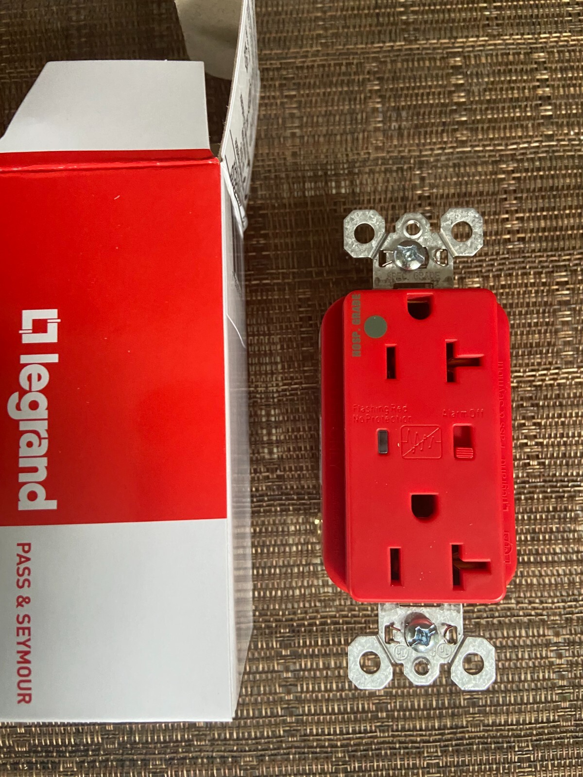 7 Legrand Red Hospital Grade 20A Surge Protective Receptacles 8300-REDSP NIB