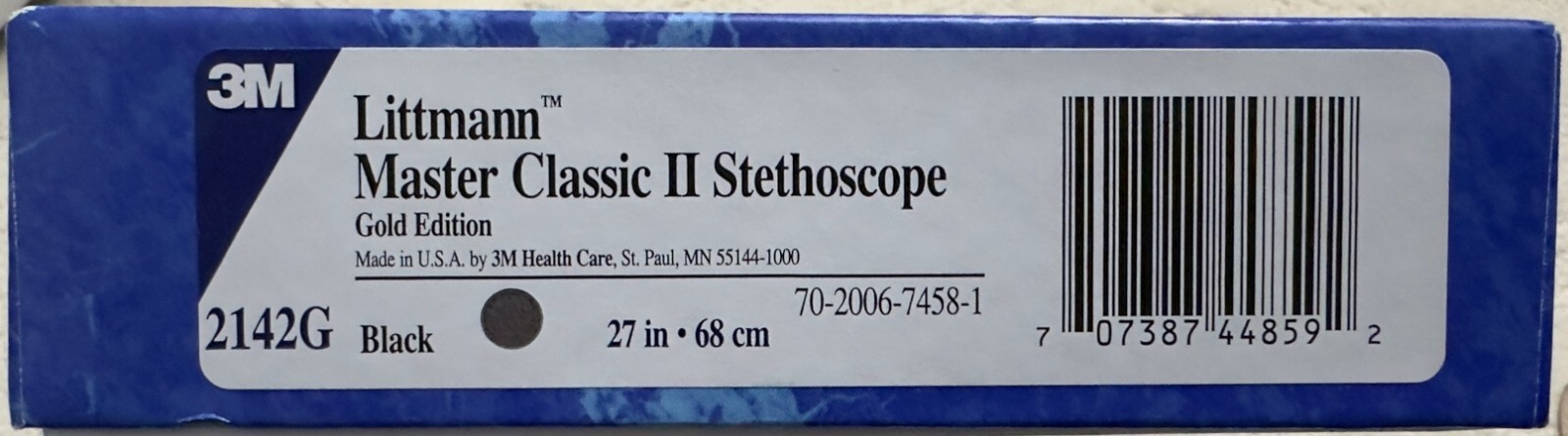 RARE – 23K GOLD PLATED – 3M Littmann Master Classic II Stethoscope 2142G, 27″