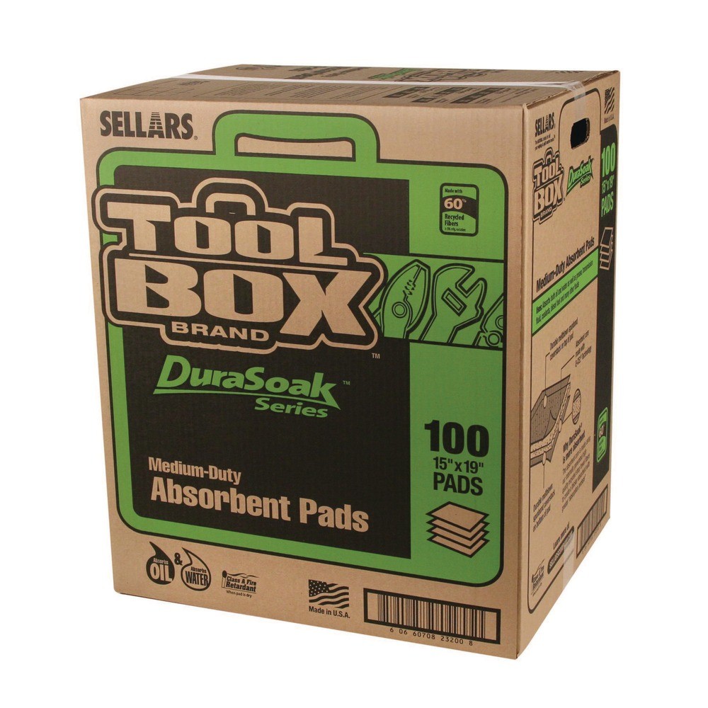 Sellars 23200 DuraSoak Universal Sorbents Medium Duty Pad (100/Carton) New