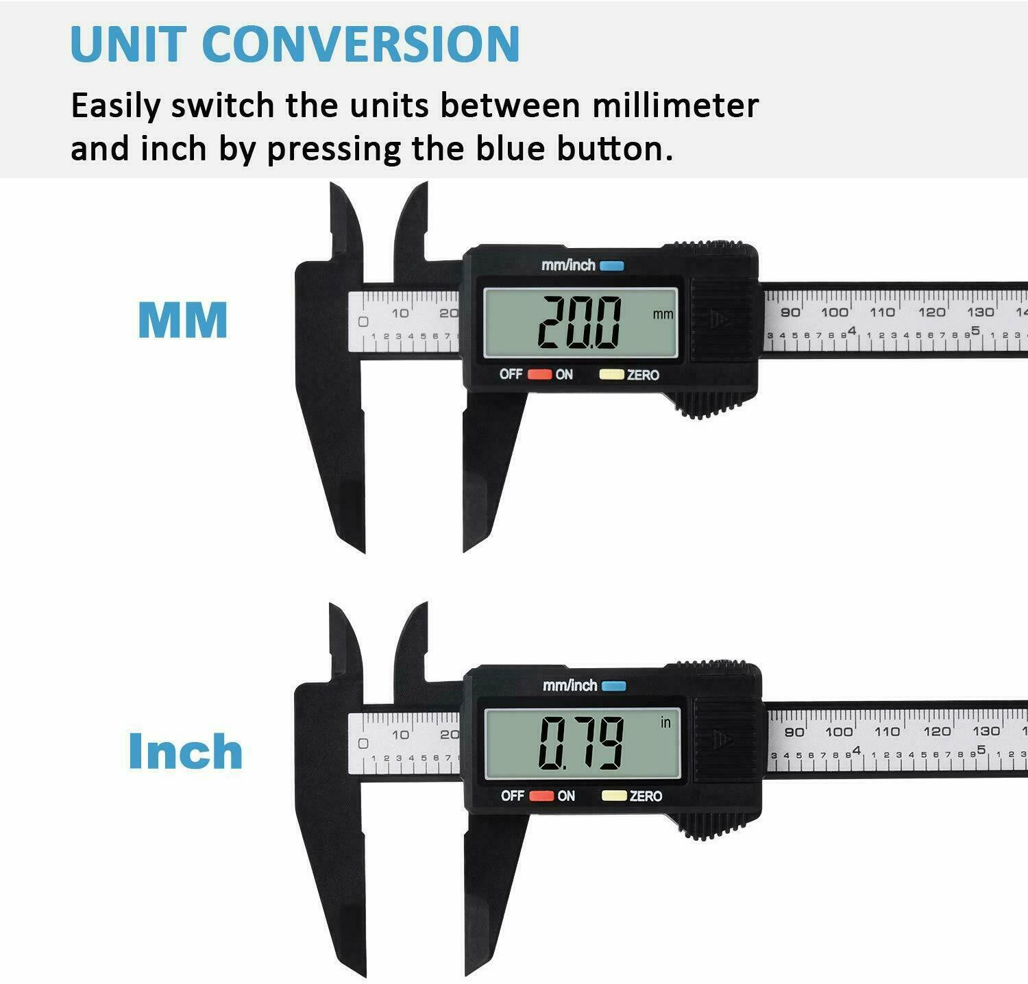 150mm Digital Caliper Micrometer LCD Gauge Vernier Electronic Measuring Ruler