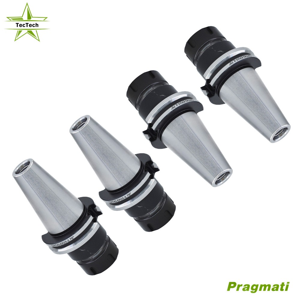 4 Pcs CAT40 ER25 Collet Chuck W. 2.76″ Gage Length Chucks Tool Holder Set