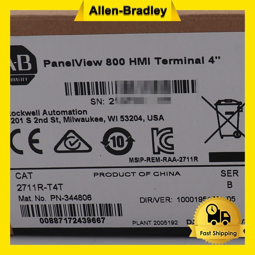 New Factory Sealed AB 2711R-T4T PANELVIEW 800 4.3-INCH HMI TERMINAL
