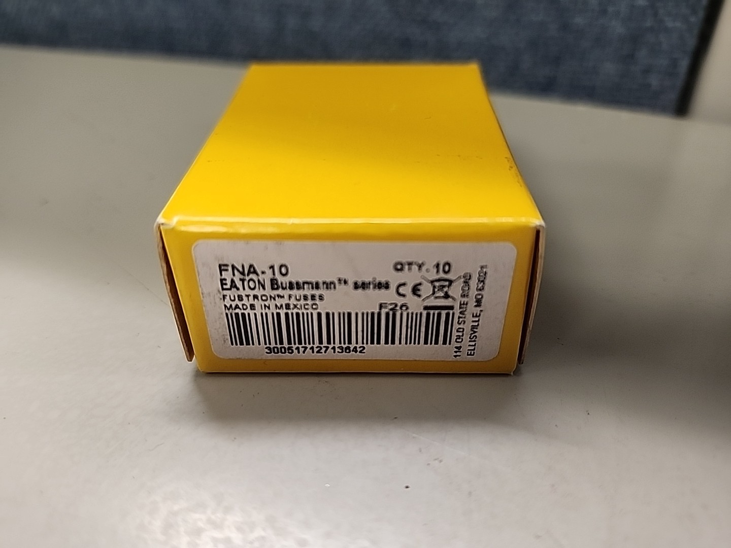 Eaton Fuse FNA-10, 125V, 10A, 13/32″ OD x 1-1/2″, Indicating, 10 kA – Pk of 10