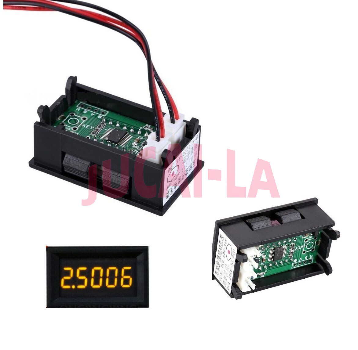 Yellow LED 5 Digit DC 0-4.3000-33.000V Digital Voltmeter Voltage Meter Car M