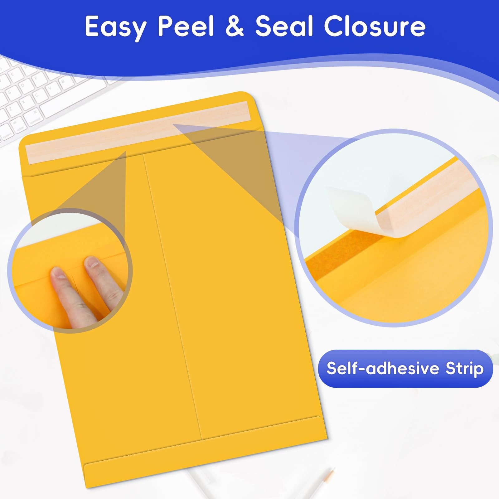 25 Pack 9 x 12 Catalog Mailing Envelopes Self-Seal Brown Kraft Manilla Envelo…