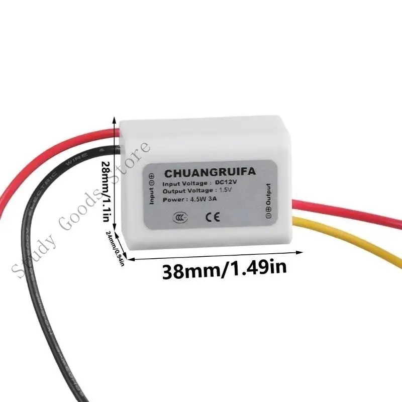 12V To 5V 3A 15W DC-DC Step Down Converter DC Power Supply Module Waterproof US